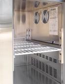 Glass door under bench fridge with 280L capacity, fan-forced cooling and low energy usage