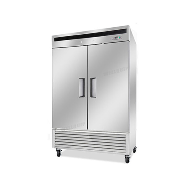 BSA13.jpg 2-door commercial upright storage fridge with a stainless steel door and low running costs