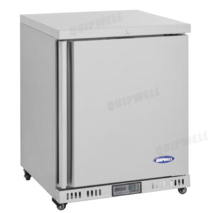 1-door under bench fridge with double glazed glass doors, LED lighting and 7 Star GEMS rating