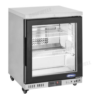 MA24G 1 Door Glass Under Bench Fridge 105L