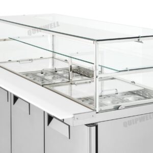MS64G 3 Door Glass Mega Salad Prep Fridge 640L 30×GN1/6 - Image 5