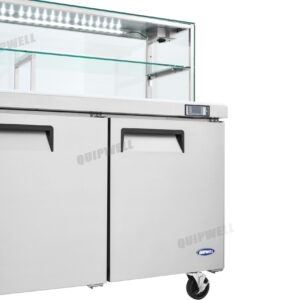 MS64G 3 Door Glass Mega Salad Prep Fridge 640L 30×GN1/6 - Image 7