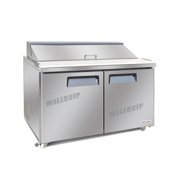 SALADETTE-SALAD-1.jpg commercial salad prep fridge with stainless steel GN pans