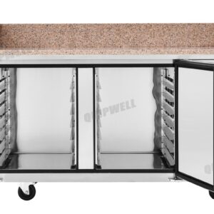 SM200 2 Door Granite Bakery Prep Fridge 380L - Image 4