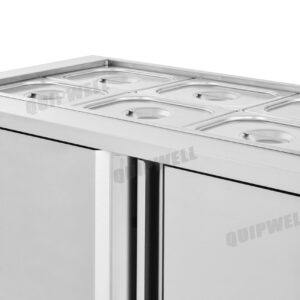 SR126 2 Door Salad Toppings Fridge 340L 6×GN1/2 - Image 2