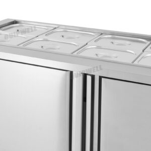 SR158 2 Door Salad Toppings Fridge 460L 8×GN1/2 - Image 3