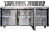 commercial salad prep fridge for pizzerias, cafés, and restaurants