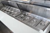commercial salad prep fridge for pizzerias, cafés, and restaurants