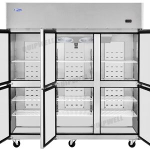 TBSA15 6 Split Door Upright Storage Fridge 1400L - Image 3