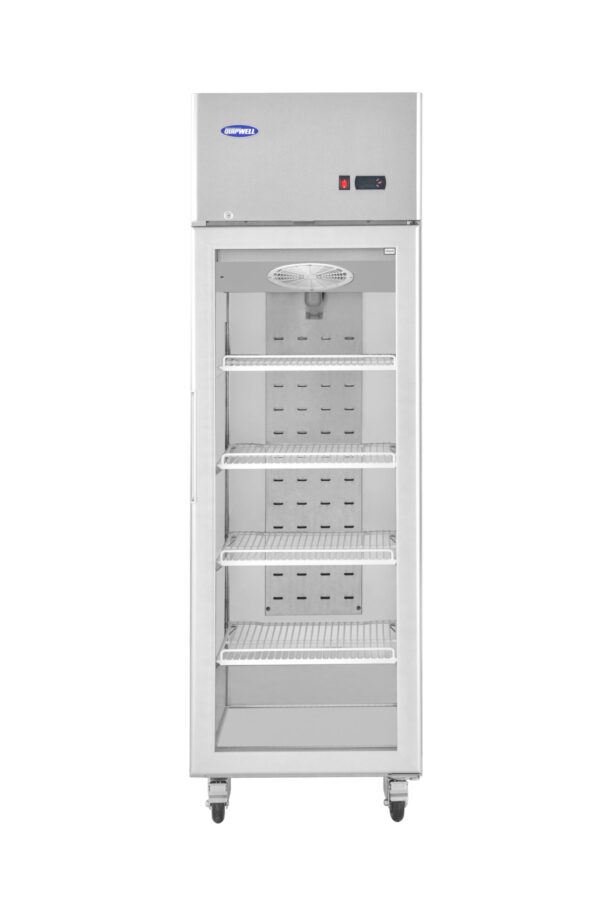 TGA50-1A 1-door commercial upright display fridge with Low-E glass and LED lighting