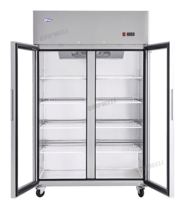 TGC10-3A 2-door commercial upright display fridge with Low-E glass and LED lighting