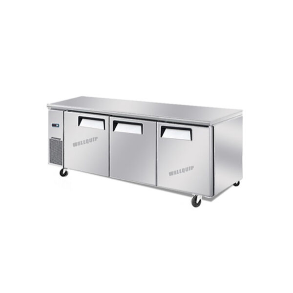 WA1878.jpg 3-door commercial under bench fridge with stainless steel doors and low running costs