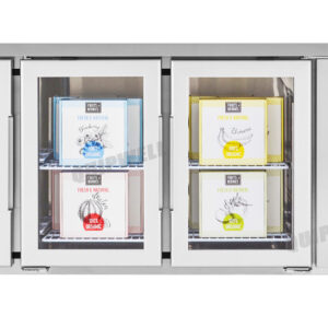 WGA42 3 Door Glass Under Bench Fridge 420L - Image 4