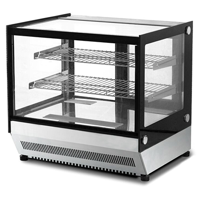 WL160.jpg 3-tier countertop cake display fridge with anti-fog panoramic glass and LED lighting