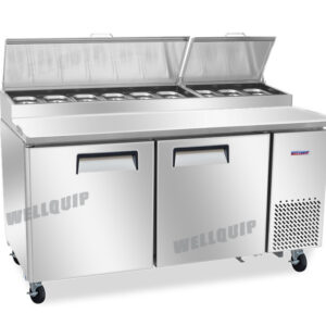 PPA09 2 Door Pizza Prep Fridge 530L 9×GN1/3 - Image 5
