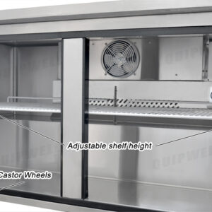 commercial pizza prep fridge for pizzerias, cafés, and restaurants